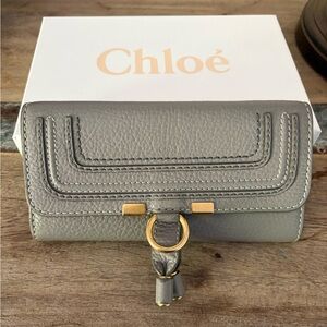 Chloé Gray Leather Wallet